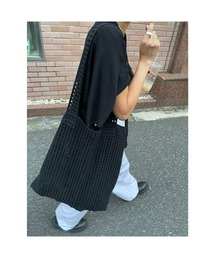 BLACK BY MOUSSY | mesh knit bag（メッシュニットバック）(トートバッグ)