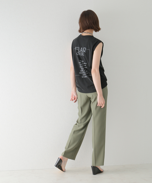 plage（プラージュ）の「ノースリーブフロストロゴTシャツ（Tシャツ/カットソー・レディース・ホワイト/ブラック/ベージュ・FREE）」の14枚目の写真