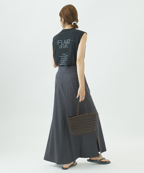 plage（プラージュ）の「ノースリーブフロストロゴTシャツ（Tシャツ/カットソー・レディース・ホワイト/ブラック/ベージュ・FREE）」の8枚目の写真
