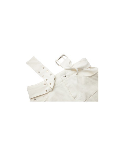 CRANK（クランク）の「A'GEM/9 × .kom『CRANK/クランク』EYELET BELT PLEATS SKIRT/アイレットベルト プリーツ スカート（スカート・メンズ・ブラック/ホワイト・S/M）」の21枚目の写真