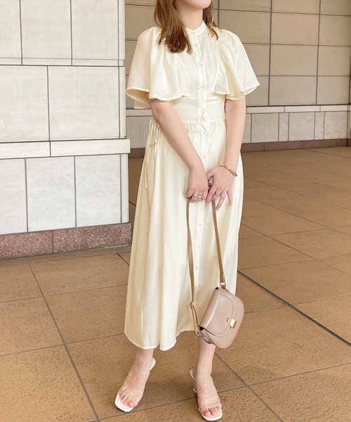 apres jour(アプレジュール)の「フレアスリーブワンピース【ZOZOTOWN限定アイテム】(ワンピース・レディース・アイボリー/ラベンダー/ホワイト系その他・X-LARGE/フリー)」の9枚目の写真