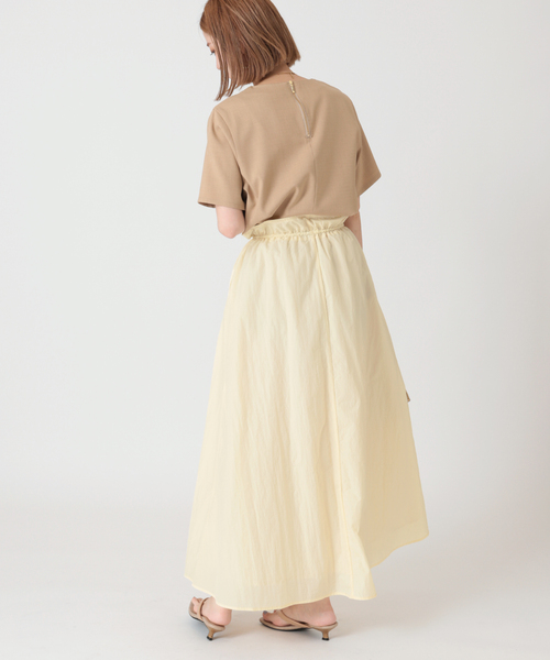 B.C STOCK（ベーセーストック）の「ドローコードギャザースカート（スカート・レディース・ブラック/グリーン/アイボリー・FREE）」の11枚目の写真