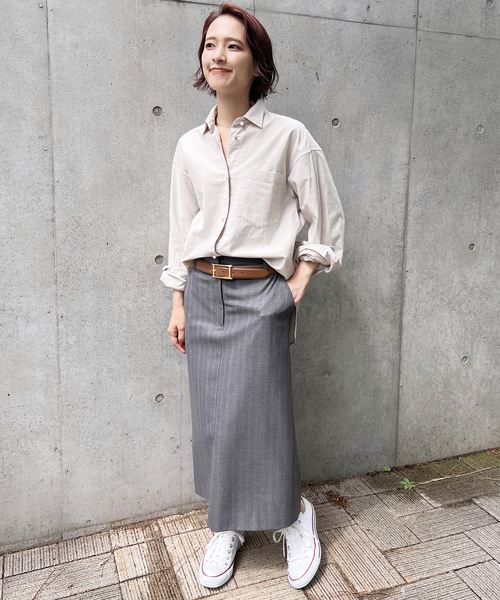 Spick & Span（スピックアンドスパン）の「オックスベーシックパールボタンシャツ（シャツ/ブラウス・レディース・サックスブルー/ブラック系その他/ホワイト/ベージュ・FREE）」の16枚目の写真