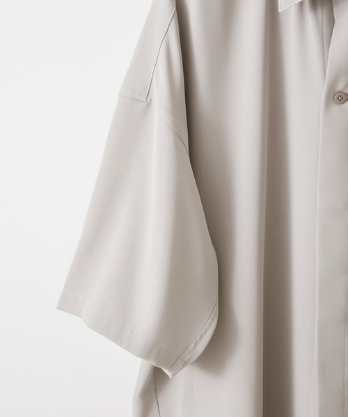 JUNRED(ジュンレッド)の「にっしー×JUNRed / ルーズフロントスリットハーフスリーブシャツ & ワイドミリタリーバルーンパンツ【セットアップ】(セットアップ・メンズ・ライトグレー/オリーブ/ネイビー・S/M/L)」の13枚目の写真