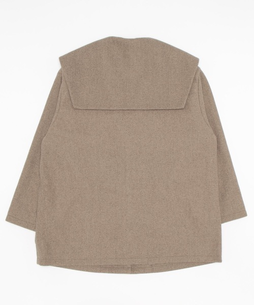 moment+(モーメントプラス)の「ライトニットメルトンビックカラーミドルコート(裏地付き)(その他アウター・レディース・ブラック/アイボリー/グレー系その他/ブラウン系その他・M)」の17枚目の写真