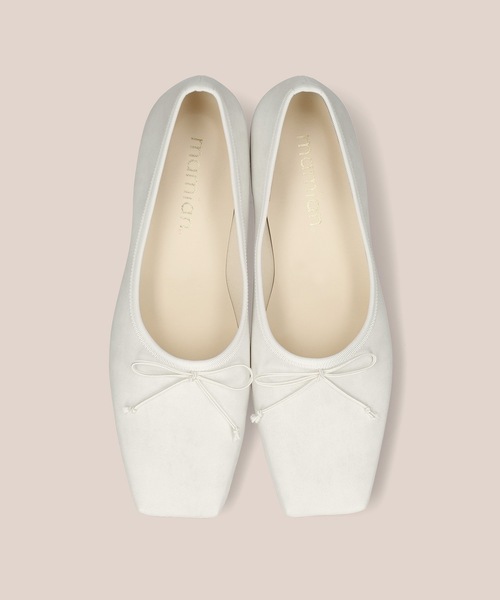 MAMIAN（マミアン）の「スクエアトゥ バレエシューズ（バレエシューズ・レディース・ホワイト/ブラック/ブラウン・22.5cm/23.5cm/24.5cm/23.0cm/24.0cm/25.0cm）」の13枚目の写真