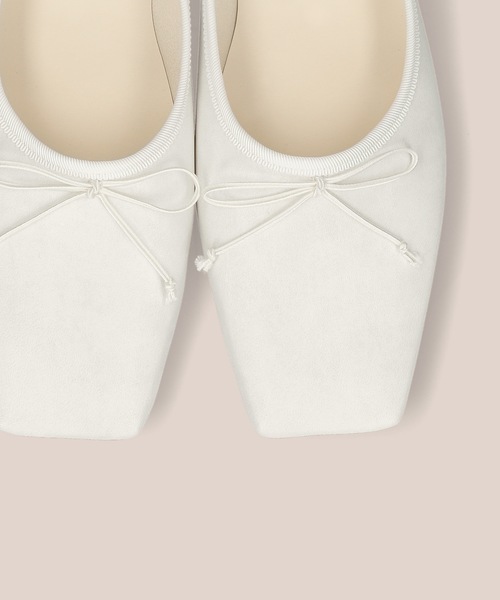 MAMIAN（マミアン）の「スクエアトゥ バレエシューズ（バレエシューズ・レディース・ホワイト/ブラック/ブラウン・22.5cm/23.5cm/24.5cm/23.0cm/24.0cm/25.0cm）」の10枚目の写真