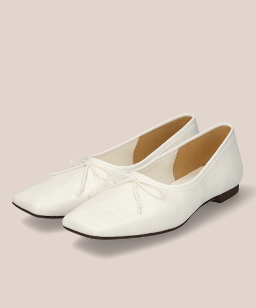 MAMIAN（マミアン）の「スクエアトゥ バレエシューズ（バレエシューズ・レディース・ホワイト/ブラック/ブラウン・22.5cm/23.5cm/24.5cm/23.0cm/24.0cm/25.0cm）」の14枚目の写真