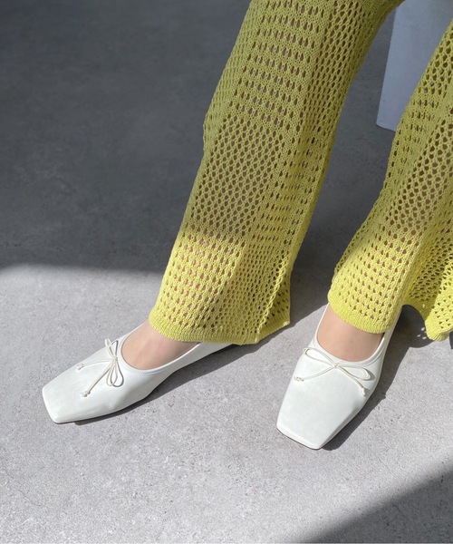 MAMIAN（マミアン）の「スクエアトゥ バレエシューズ（バレエシューズ・レディース・ホワイト/ブラック/ブラウン・22.5cm/23.5cm/24.5cm/23.0cm/24.0cm/25.0cm）」の20枚目の写真