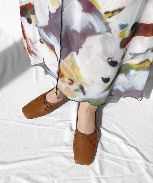 MAMIAN（マミアン）の「スクエアトゥ バレエシューズ（バレエシューズ・レディース・ホワイト/ブラック/ブラウン・22.5cm/23.5cm/24.5cm/23.0cm/24.0cm/25.0cm）」の8枚目の写真