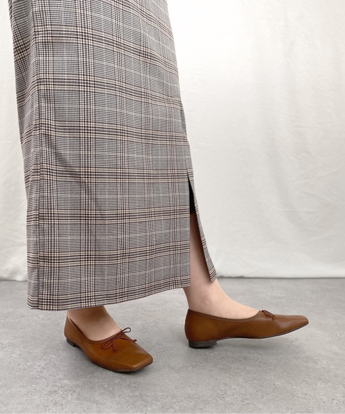 MAMIAN（マミアン）の「スクエアトゥ バレエシューズ（バレエシューズ・レディース・ホワイト/ブラック/ブラウン・22.5cm/23.5cm/24.5cm/23.0cm/24.0cm/25.0cm）」の7枚目の写真