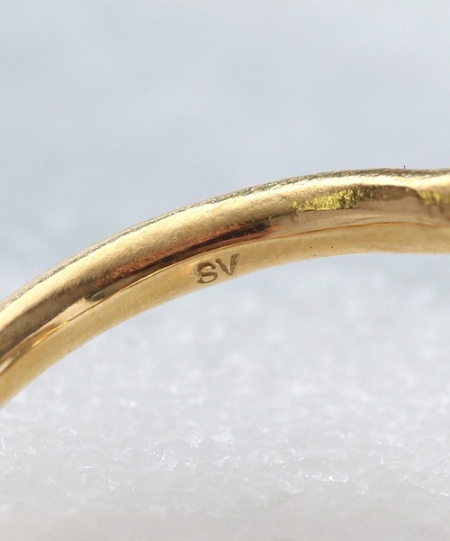 a cote（アコテ）の「【WEB限定】a Cote◆silver925 ガーデンクォーツ ラウンド ゴールド マットリング (ニッケルフリー)☆（リング・レディース・グリーン・#13）」の4枚目の写真