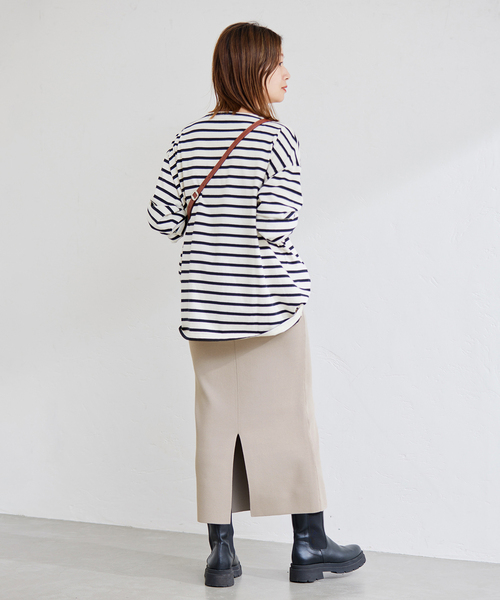 JOURNAL STANDARD(ジャーナルスタンダード)の「ソウバリニットスカート(スカート・レディース・ライトグレー/ブラック/グリーン・38/36)」の13枚目の写真