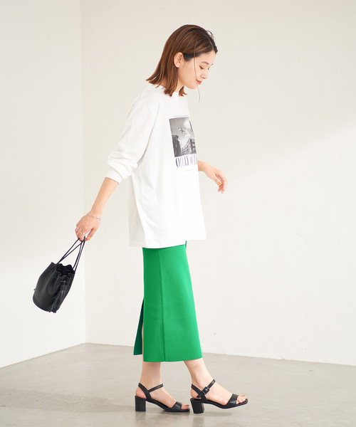 JOURNAL STANDARD(ジャーナルスタンダード)の「ソウバリニットスカート(スカート・レディース・ライトグレー/ブラック/グリーン・38/36)」の18枚目の写真