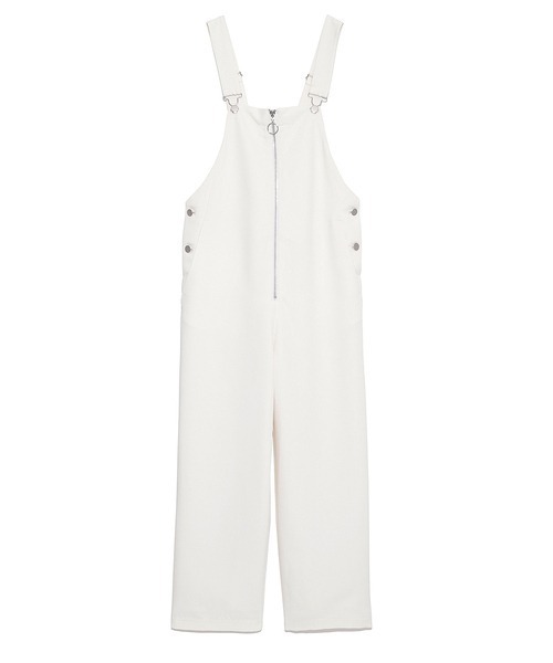 emmi（エミ）の「【emmi atelier】フロントファスナー付きサロペット（サロペット/オーバーオール・レディース・ブラック/オフホワイト・1/0）」の15枚目の写真