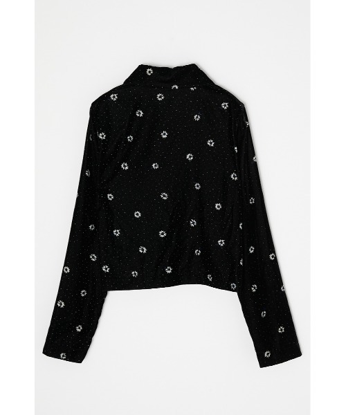 MOUSSY（マウジー）の「VELVET DAISY COMPACT シャツ（シャツ/ブラウス・レディース・グリーン/ブラック・1/2）」の6枚目の写真