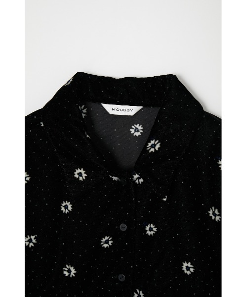 MOUSSY（マウジー）の「VELVET DAISY COMPACT シャツ（シャツ/ブラウス・レディース・グリーン/ブラック・1/2）」の7枚目の写真