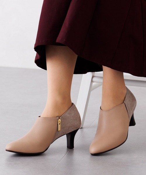 water massage（ウォーターマッサージ）の「【water massage】【撥水】ブーティー/622307（ブーツ・レディース・グレー/ブラック/ベージュ・23.5cm/24.5cm/23.0cm/24.0cm/22.5cm/22.0cm）」の7枚目の写真