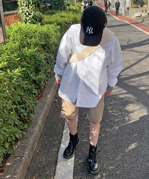 ROOPTOKYO（ループトウキョウ）の「ブロードルーズフィットバンドカラーシャツ オーバーシャツ（シャツ/ブラウス・メンズ・ホワイト/サックスブルー/イエロー/グリーン/ホワイト系・M/L/XL）」の3枚目の写真