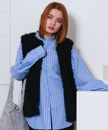 ROOPTOKYO | ブロードルーズフィットバンドカラーシャツ(シャツ/ブラウス)