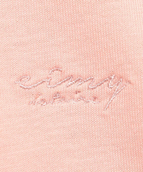 eimy istoire - フロッキープリントエイミーTシャツ☆ﾓﾊﾞｺﾚ限定カラーピンク☆ eimy istoire フロッキープリントエイミーTシャツ ピンク -靴