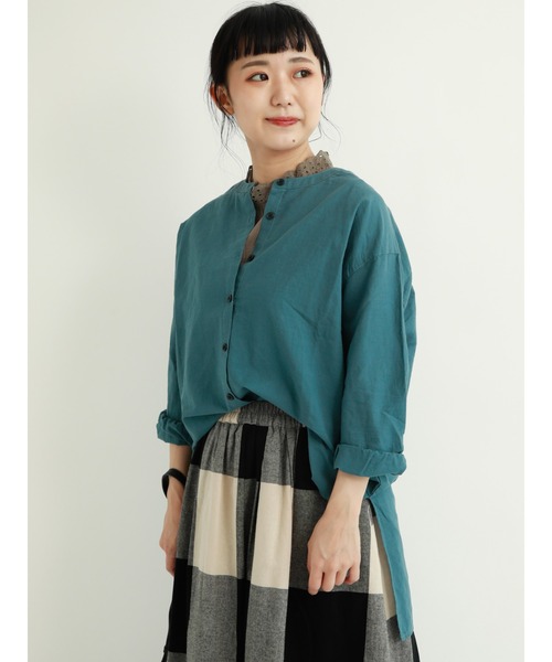 Samansa Mos2(サマンサ モスモス)の「スタンド襟レースノースリーブカットソー(Tシャツ/カットソー・レディース・オフホワイト/モカ/チャコール/キナリ・フリ-)」の10枚目の写真