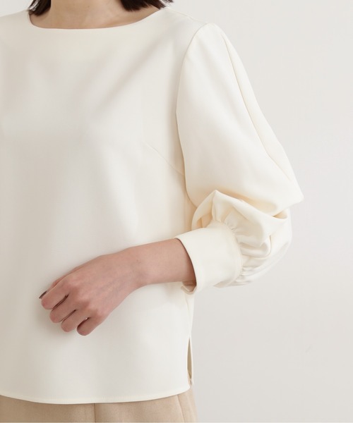 NATURAL BEAUTY BASIC(ナチュラルビューティーベーシック)の「2WAYスリーブブラウス(シャツ/ブラウス・レディース・ブラウン/オフホワイト/ダークオレンジ・SMALL/MEDIUM)」の15枚目の写真