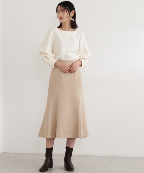 NATURAL BEAUTY BASIC(ナチュラルビューティーベーシック)の「2WAYスリーブブラウス(シャツ/ブラウス・レディース・ブラウン/オフホワイト/ダークオレンジ・SMALL/MEDIUM)」の10枚目の写真