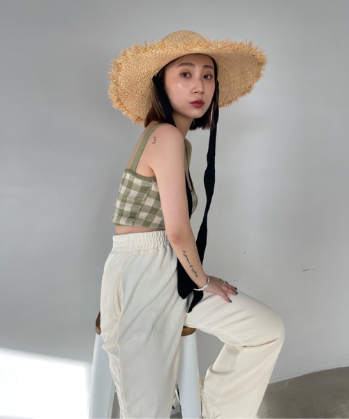 SANSeLF（サンセルフ）の「チェックスイムウェア【SANSeLF】sanws23s001（水着・レディース・ネイビー/ライトグリーン/ボルドー・FREE）」の7枚目の写真