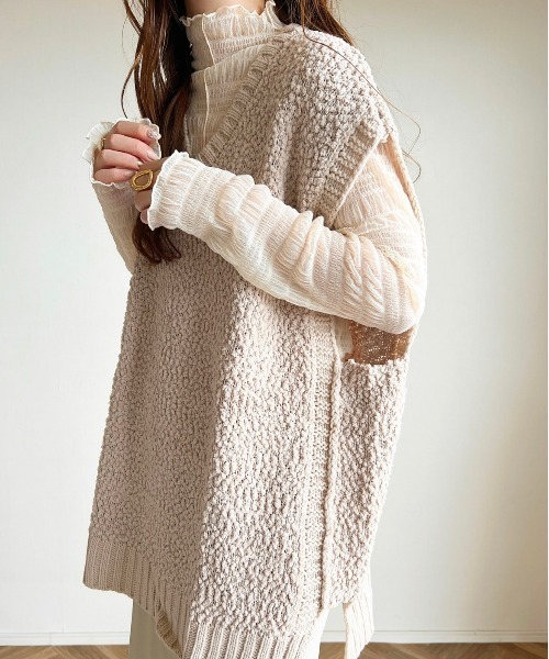 cle（クレ）の「シャーリングシアートップス（Tシャツ/カットソー・レディース・アイボリー・FREE）」の5枚目の写真