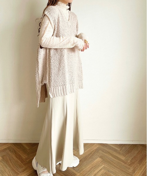 cle（クレ）の「シャーリングシアートップス（Tシャツ/カットソー・レディース・アイボリー・FREE）」の3枚目の写真