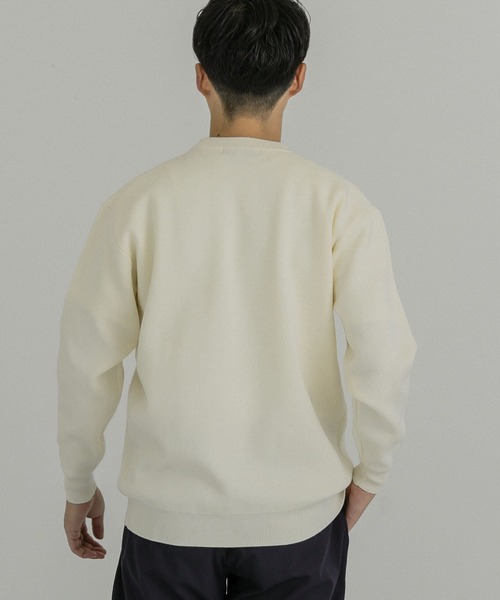 URBAN RESEARCH（アーバンリサーチ）の「ウール混ミラノリブクルーネックニット（ニット/セーター・メンズ・ブラック/オフホワイト/ブラウン/グリーン・LARGE/X-LARGE/MEDIUM/SMALL）」の10枚目の写真