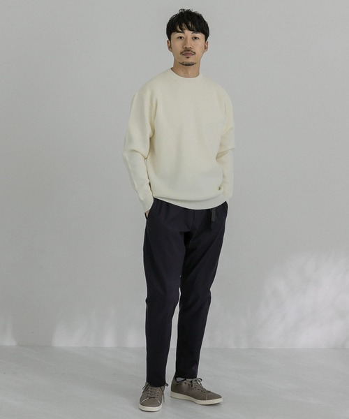 URBAN RESEARCH（アーバンリサーチ）の「ウール混ミラノリブクルーネックニット（ニット/セーター・メンズ・ブラック/オフホワイト/ブラウン/グリーン・LARGE/X-LARGE/MEDIUM/SMALL）」の11枚目の写真