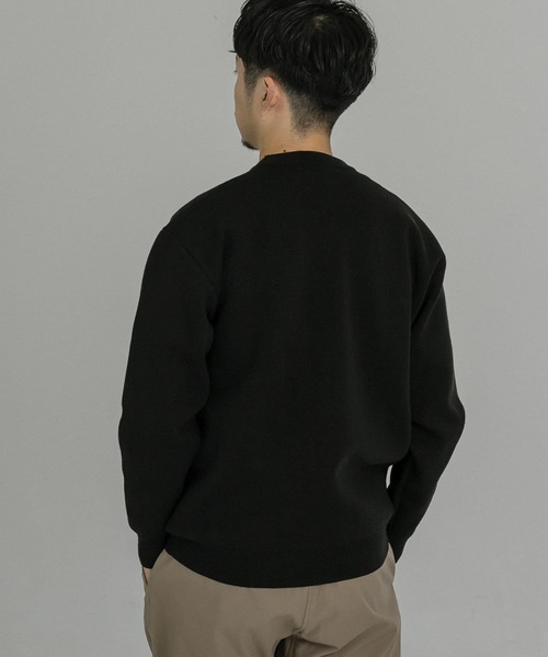 URBAN RESEARCH（アーバンリサーチ）の「ウール混ミラノリブクルーネックニット（ニット/セーター・メンズ・ブラック/オフホワイト/ブラウン/グリーン・LARGE/X-LARGE/MEDIUM/SMALL）」の18枚目の写真