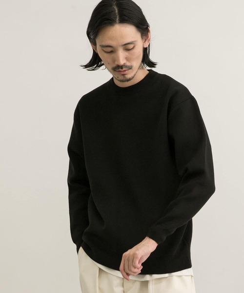 URBAN RESEARCH（アーバンリサーチ）の「ウール混ミラノリブクルーネックニット（ニット/セーター・メンズ・ブラック/オフホワイト/ブラウン/グリーン・LARGE/X-LARGE/MEDIUM/SMALL）」の22枚目の写真