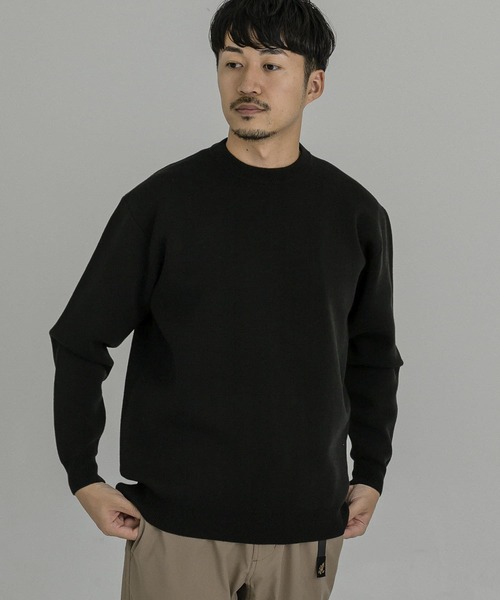 URBAN RESEARCH（アーバンリサーチ）の「ウール混ミラノリブクルーネックニット（ニット/セーター・メンズ・ブラック/オフホワイト/ブラウン/グリーン・LARGE/X-LARGE/MEDIUM/SMALL）」の3枚目の写真