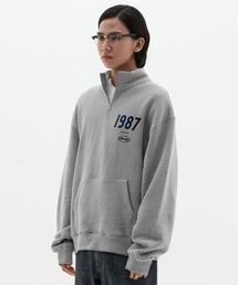 87mm | 【87MM / Mmlg】19MG HALF-ZIP SWEAT / パルチムエムエム Mmlg 19MG ハーフジップ ロゴ スウェットシャツ(スウェット)