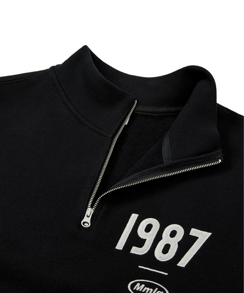 87mm(87mm)の「【87MM / Mmlg】19MG HALF-ZIP SWEAT / パルチムエムエム Mmlg 19MG ハーフジップ ロゴ スウェットシャツ(スウェット・レディース・ナチュラル/グレー/ブラウン/ブラック・MEDIUM/LARGE/SMALL)」の12枚目の写真