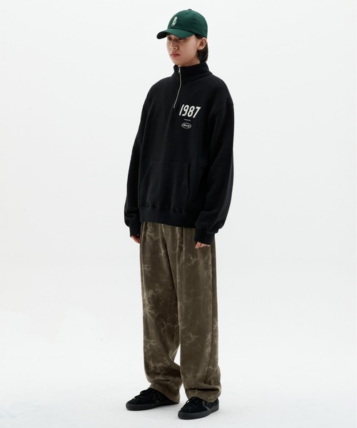 87mm(87mm)の「【87MM / Mmlg】19MG HALF-ZIP SWEAT / パルチムエムエム Mmlg 19MG ハーフジップ ロゴ スウェットシャツ(スウェット・レディース・ナチュラル/グレー/ブラウン/ブラック・MEDIUM/LARGE/SMALL)」の10枚目の写真