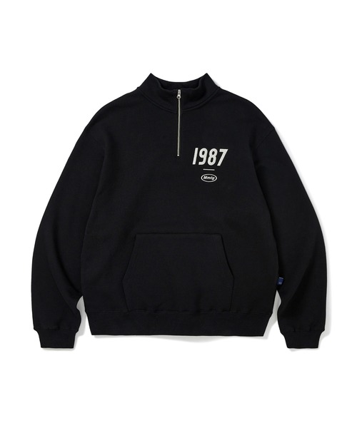 87mm(87mm)の「【87MM / Mmlg】19MG HALF-ZIP SWEAT / パルチムエムエム Mmlg 19MG ハーフジップ ロゴ スウェットシャツ(スウェット・レディース・ナチュラル/グレー/ブラウン/ブラック・MEDIUM/LARGE/SMALL)」の5枚目の写真