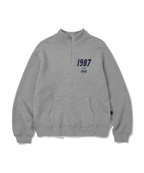 87mm(87mm)の「【87MM / Mmlg】19MG HALF-ZIP SWEAT / パルチムエムエム Mmlg 19MG ハーフジップ ロゴ スウェットシャツ(スウェット・レディース・ナチュラル/グレー/ブラウン/ブラック・MEDIUM/LARGE/SMALL)」の6枚目の写真