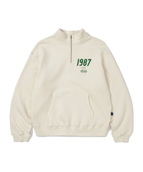 87mm(87mm)の「【87MM / Mmlg】19MG HALF-ZIP SWEAT / パルチムエムエム Mmlg 19MG ハーフジップ ロゴ スウェットシャツ(スウェット・レディース・ナチュラル/グレー/ブラウン/ブラック・MEDIUM/LARGE/SMALL)」の8枚目の写真