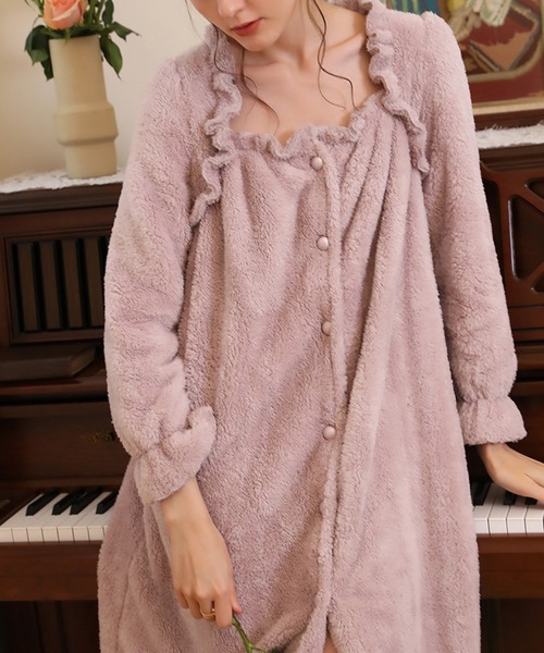 セール】もこもこ温かルームウェアワンピース (AW)（ルームウェア