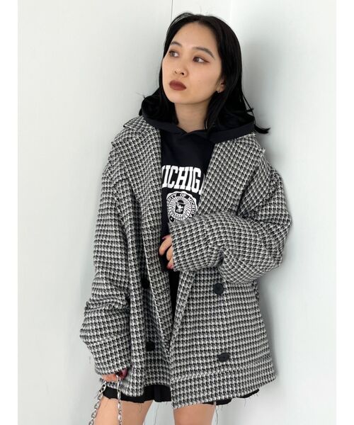 RUSSELL（ラッセル）の「カットオフショートフーディ（パーカー・レディース・グレー/ブラック/ホワイト・FREE）」の7枚目の写真