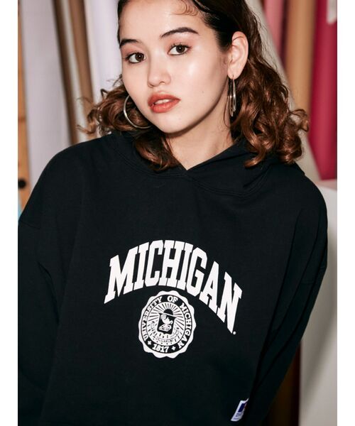 RUSSELL（ラッセル）の「カットオフショートフーディ（パーカー・レディース・グレー/ブラック/ホワイト・FREE）」の11枚目の写真