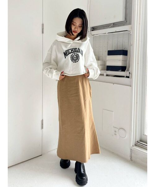 RUSSELL（ラッセル）の「カットオフショートフーディ（パーカー・レディース・グレー/ブラック/ホワイト・FREE）」の20枚目の写真