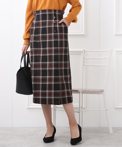 DRESKIP（ドレスキップ）の「◆裏に秘密（工夫）ベンツスリットナロ－スカート（スカート・レディース・ブラック/グリーン系その他3/ブラック系1・02/03）」の4枚目の写真