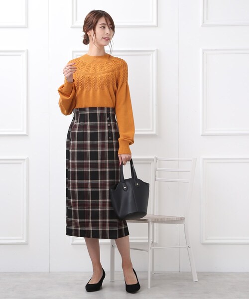 DRESKIP（ドレスキップ）の「◆裏に秘密（工夫）ベンツスリットナロ－スカート（スカート・レディース・ブラック/グリーン系その他3/ブラック系1・02/03）」の21枚目の写真