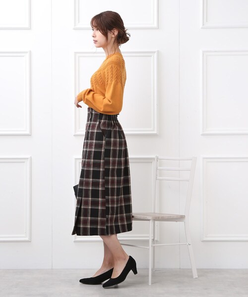 DRESKIP（ドレスキップ）の「◆裏に秘密（工夫）ベンツスリットナロ－スカート（スカート・レディース・ブラック/グリーン系その他3/ブラック系1・02/03）」の22枚目の写真