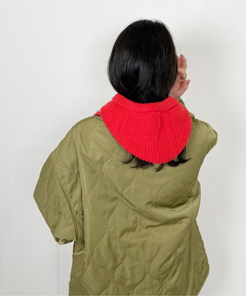 Meli rich（メリーリッチ）の「スナップボタンバラクラバ/ネックウォーマー（ニットキャップ/ビーニー・レディース・ベージュ/グレー/レッド/イエロー/ブルー/アイボリー・FREE）」の14枚目の写真